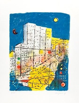 FRANCO ROGNONI (Milano, 1913 - 1999) : Metropoli, 1983...  - Auction MARIA PIA E AMINTORE FANFANI - Bertolami Fine Art - Casa d'Aste