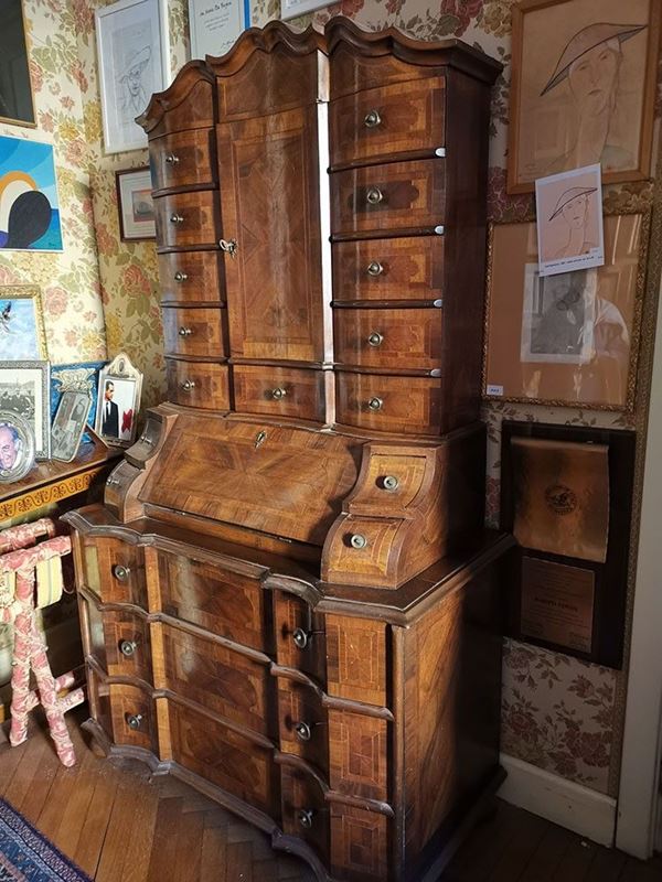 Bureau-trumeau ...  - Asta Maria Pia e Amintore Fanfani: Memorabilia, Onorificenze, Fashion&Luxury, Opere e Oggetti d'Arte, Arredi. - Bertolami Fine Art - Casa d'Aste