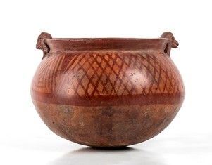 OLLA POLICROMA CON PROTOMI PLASTICHE
Messico, Area di Michoacán de Ocampo
alt. ...  - Asta MARIA PIA E AMINTORE FANFANI - Bertolami Fine Art - Casa d'Aste