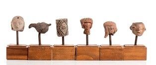 GRUPPO DI SEI OGGETTI IN TERRACOTTA
Messico, Cultura di Teotihuacan
alt. massim...