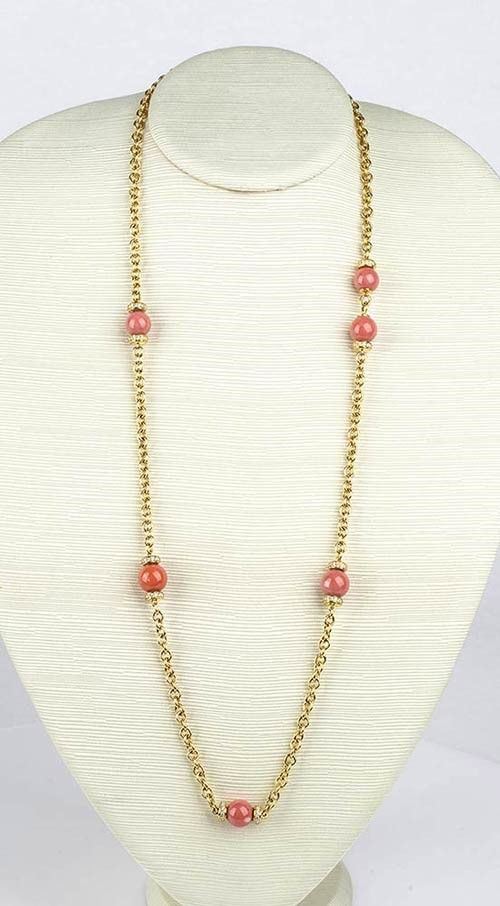 COLLANA IN ORO, CORALLO E DIAMANTI...  - Auction CORALLI, PERLE E CAMMEI: GIOIELLI E OGGETTI D’ARTE DALLA LIQUIDAZIONE DELL’AZIENDA MONDIAL CORAL DI TORRE DEL GRECO - Bertolami Fine Art - Casa d'Aste