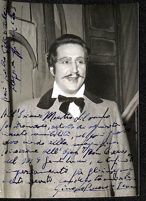 Gino Lo Russo-Toma (Bisceglie1928 – Turi 2000) ...  - Asta Grandi cantanti d'opera: la collezione La Guardia di fotografie con autografo (1890 - ‘2000) - Bertolami Fine Art - Casa d'Aste