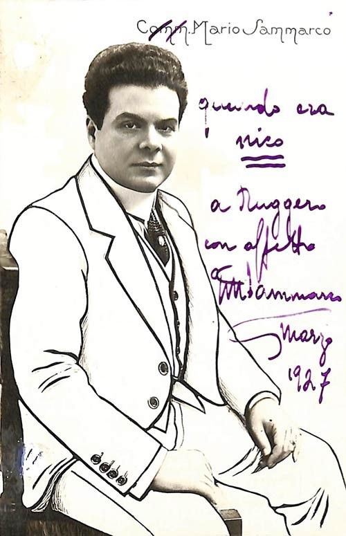 Mario Sammarco (Palermo 1868 – Milano 1930) ...  - Auction Grandi cantanti d'opera: la collezione La Guardia di fotografie con autografo (1890 - ‘2000) - Bertolami Fine Art - Casa d'Aste