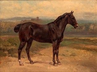 ENRICO COLEMAN (Roma, 1846 - 1911) : Cavallo   ...  - Auction Arte moderna e contemporanea. Dipinti, disegni, sculture e stampe d'autore del XIX e del XX secolo - Bertolami Fine Art - Casa d'Aste