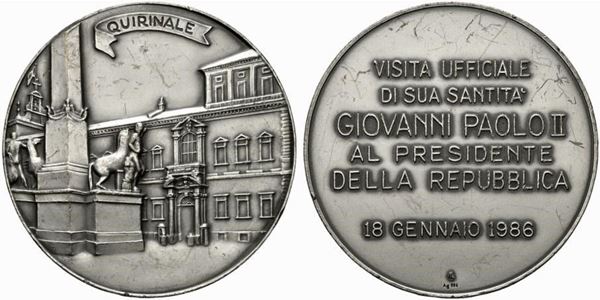 ROMA. Giovanni Paolo II (1978-2005). Visita ufficiale al Quirinale 1986. Ag (71...