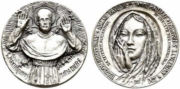 S.MASSIMILIANO MARIA KOLBE (1894-1941). Medaglia Santificazione 1982 (Francesca...