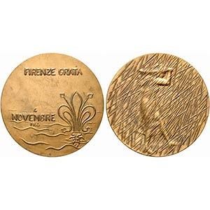 FIRENZE. Medaglia 1966 Alluvione di Firenze AE (382 g - 99,5 mm)...