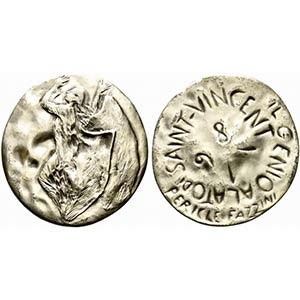 AOSTA. Medaglia 1981 Il genio alato di Saint Vincent. Mb (197 g - 77 mm) Opus F...