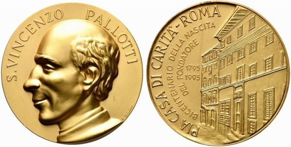 ROMA. Medaglia 1995 S.Vincenzo Pallotti. Bicentenario della nascita del fondato...