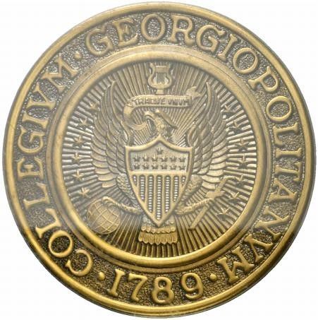 STATI UNITI. UNIVERSITA' GEORGIOPOLITANA. Medaglia fermacarte (123 g - 75 mm)....