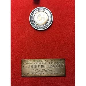 POGGIBONSI. Placca da tavolo 1991 Ad Amintore Fanfani. Medaglia in argento (39 ...