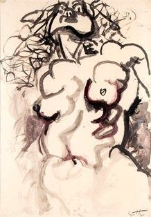 RENATO GUTTUSO - Nudo di donna, 1961...