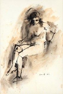 MARCELLO AVENALI (Roma, 1912 - 1981) : Nudo femminile, 1962...  - Auction Arte moderna e contemporanea. Dipinti, disegni, sculture e stampe d'autore del XIX e del XX secolo - Bertolami Fine Art - Casa d'Aste