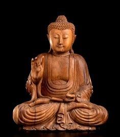 BUDDHA SEDUTO IN LEGNO
Cina (?), XX secolo...  - Auction MARIA PIA E AMINTORE FANFANI - Bertolami Fine Art - Casa d'Aste