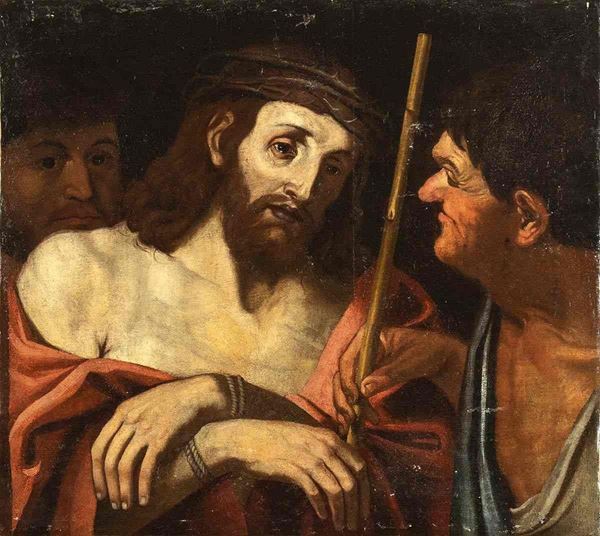 SEGUACE DI DOMENICO ZAMPIERI DETTO IL DOMENICHINO, XVII SECOLO - Cristo deriso...
