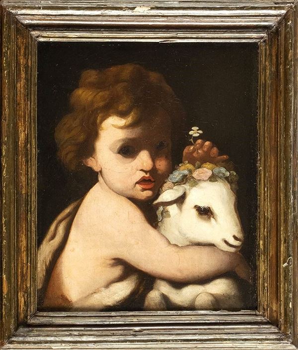 FLAMINIO TORRI (Bologna, 1620 - Modena), ATTRIBUITO - San Giovannino...