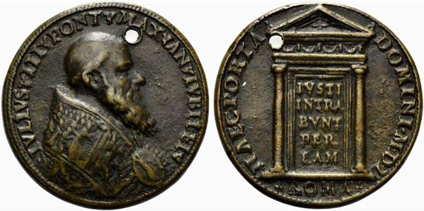 CITTA' DEL VATICANO. Stato Pontificio. Giulio III (1550-1555). Medaglia giubile...  - Asta Monete e medaglie moderne Italiane ed Estere - Bertolami Fine Art - Casa d'Aste