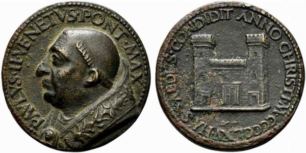 CITTA' DEL VATICANO. Stato Pontificio. Paolo II (1464-1471). Medaglia fusa "Cos...