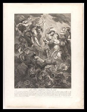 Gaspard Duchange (1662-1757) da Jean-Marc Nattier (1685-1766) da Peter Paul Rubens (1577-1640) : La Paix confirmée dans le Ciel...  - Auction Stampe antiche, moderne e carte geografiche - Bertolami Fine Art - Casa d'Aste