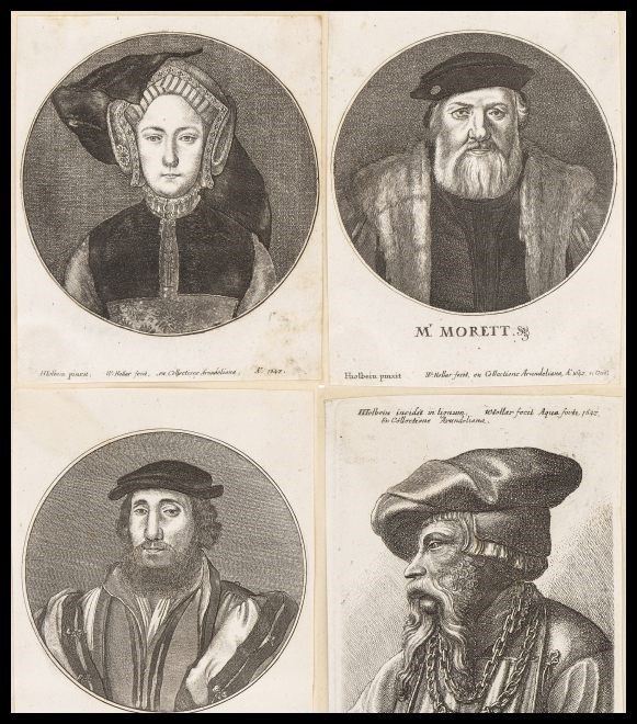 Wenceslaus Hollar : Quattro ritratti da Hans Holbein il Giovane...  - Auction Stampe antiche, moderne e carte geografiche - Bertolami Fine Art - Casa d'Aste