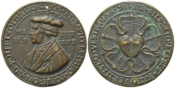 Martin Lutero  - Asta Placchette e medaglie dal XIV al XIX secolo - Bertolami Fine Art - Casa d'Aste