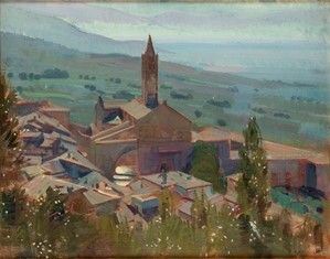 Chiesa di Santa Chiara, Assisi...  - Auction Arte moderna e contemporanea. Dipinti, disegni, sculture e stampe d'autore del XIX e del XX secolo - Bertolami Fine Art - Casa d'Aste