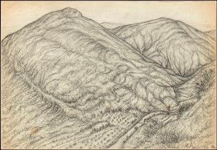 RICCARDO FRANCALANCIA (Assisi, 1886 - Roma, 1965) - La valle del Tescio, 1954...