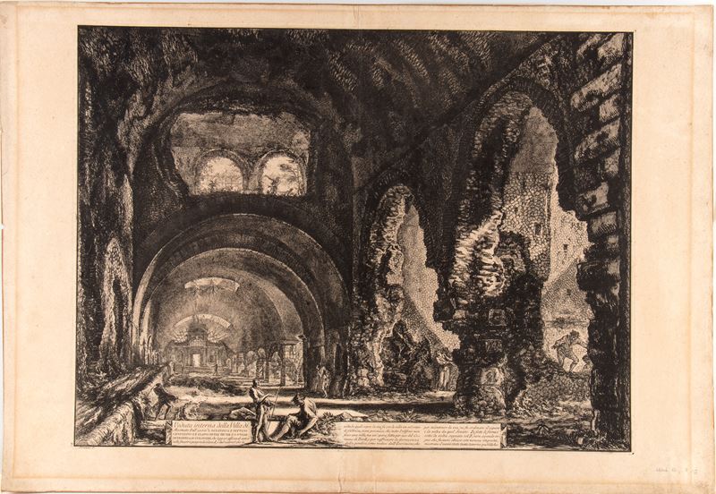 Giovanni Battista Piranesi - Veduta Interna della Villa di Mecenate