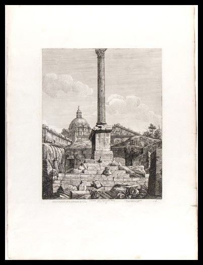 Colonna dell'Imperatore Foca nel Foro Romano, 1819...  - Asta Stampe antiche, moderne e carte geografiche - Bertolami Fine Art - Casa d'Aste