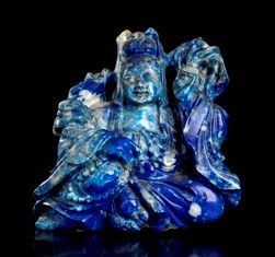 FIGURA IN LAPISLAZZULI
Cina, XX secolo...  - Asta Arte asiatica e tribale - Bertolami Fine Art - Casa d'Aste