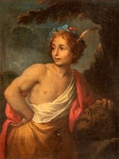 Davide con la testa di Golia ...  - Auction Dipinti, Disegni e Sculture dal XIV al XIX secolo - Bertolami Fine Art - Casa d'Aste