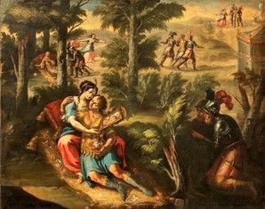 Rinaldo e Armida nel giardino incantato...  - Asta Dipinti, Disegni e Sculture dal XIV al XIX secolo - Bertolami Fine Art - Casa d'Aste