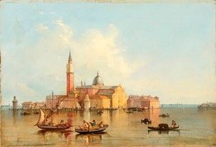 Veduta di San Giorgio Maggiore dalla laguna ...  - Asta Dipinti, Disegni e Sculture dal XIV al XIX secolo - Bertolami Fine Art - Casa d'Aste