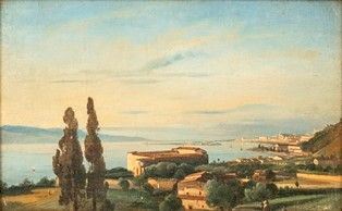 Artista italiano, met&#224; XIX secolo : Veduta del golfo di Smirne ...  - Auction Dipinti, Disegni e Sculture dal XIV al XIX secolo - Bertolami Fine Art - Casa d'Aste