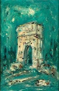 GIOVANNI STRADONE (Nola, 1911 - Roma, 1981) : Arco di Tito, 1960...  - Auction Arte moderna e contemporanea. Dipinti, disegni, sculture e stampe d'autore del XIX e del XX secolo - Bertolami Fine Art - Casa d'Aste