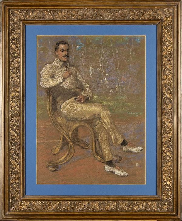 ARTISTA ATTIVO NELL'ULTIMO DECENNIO DEL XIX SECOLO - Gentiluomo a riposo...