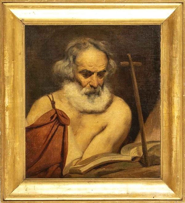 ARTISTA LOMBARDO, INIZIO XIX SECOLO : San Girolamo penitente...  - Auction Dipinti, Disegni e Sculture dal XIV al XIX secolo - Bertolami Fine Art - Casa d'Aste