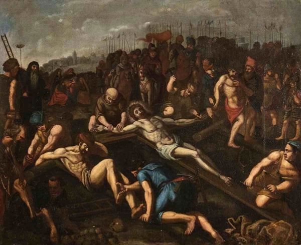 Cristo inchiodato alla Croce...  - Asta Dipinti, Disegni e Sculture dal XIV al XIX secolo - Bertolami Fine Art - Casa d'Aste