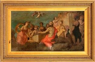 Banchetto degli dei...  - Asta Dipinti, Disegni e Sculture dal XIV al XIX secolo - Bertolami Fine Art - Casa d'Aste