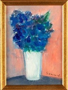 GIOVANNI OMICCIOLI : Vaso di fiori...  - Asta Arte moderna e contemporanea. Dipinti, disegni, sculture e stampe d'autore del XIX e del XX secolo - Bertolami Fine Art - Casa d'Aste