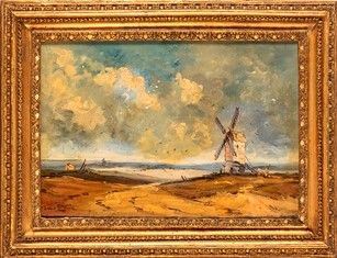 DAVID COX (Birmingham, 1783 - 1859) : Mulini a vento ...  - Auction Arte moderna e contemporanea. Dipinti, disegni, sculture e stampe d'autore del XIX e del XX secolo - Bertolami Fine Art - Casa d'Aste