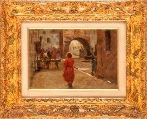 GIUSEPPE DANIELI (Belluno, 1865 - Verona, 1931) : Portici...  - Auction Arte moderna e contemporanea. Dipinti, disegni, sculture e stampe d'autore del XIX e del XX secolo - Bertolami Fine Art - Casa d'Aste