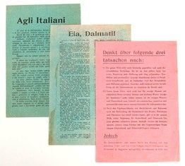 D'annunzio Gabriele (Pescara 1863-Gardone Riviera, Brescia, 1938) : Volantini propagandistici WWI e Fiume...  - Auction Fashion&Luxury, Memorabilia, Militaria, Medaglie e Ordini Cavallereschi - Bertolami Fine Art - Casa d'Aste