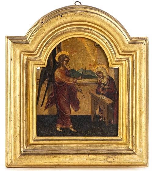 Icona Russa raffigurante l'Arcangelo Gabriele - XIX Secolo...
