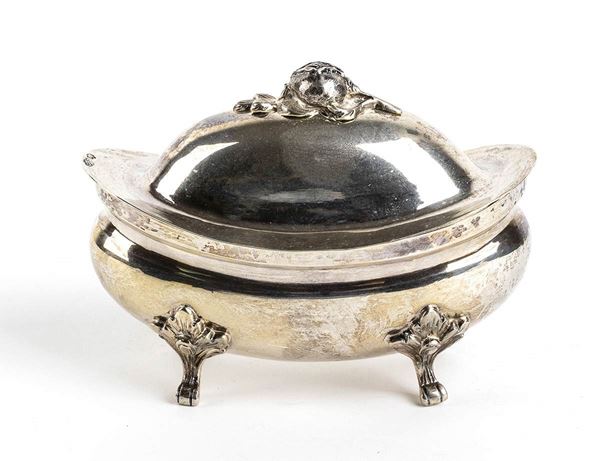 Italian silver sugar pot - Turin 19th century, mark of CARLO BALBINO