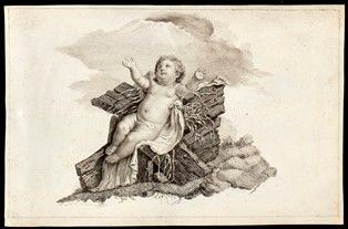 Mauro Gandolfi : Gesù Bambino nella culla...  - Auction Dipinti, Disegni e Sculture dal XIV al XIX secolo - Bertolami Fine Art - Casa d'Aste