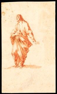 FRANCESCO FRACANZANO (Monopoli, 1612 - Napoli, 1656 circa) : Cristo in piedi...  - Asta Dipinti, Disegni e Sculture dal XIV al XIX secolo - Bertolami Fine Art - Casa d'Aste
