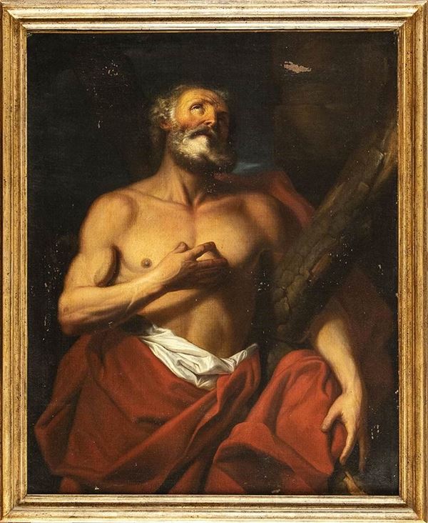 ANTONIO CAVALLUCCI (Sermoneta, 1752 - Roma, 1795), ATTRIBUITO : Sant'Andrea Apostolo ...  - Auction Dipinti, Disegni e Sculture dal XIV al XIX secolo - Bertolami Fine Art - Casa d'Aste