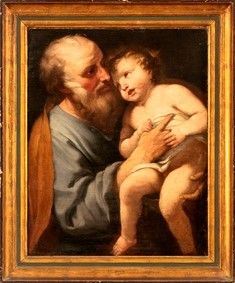 San Giuseppe e il Bambino...  - Asta Dipinti, Disegni e Sculture dal XIV al XIX secolo - Bertolami Fine Art - Casa d'Aste