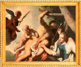 GIROLAMO BRUSAFERRO (Venezia, 1684 - 1760) - San Sebastiano curato dagli angeli...